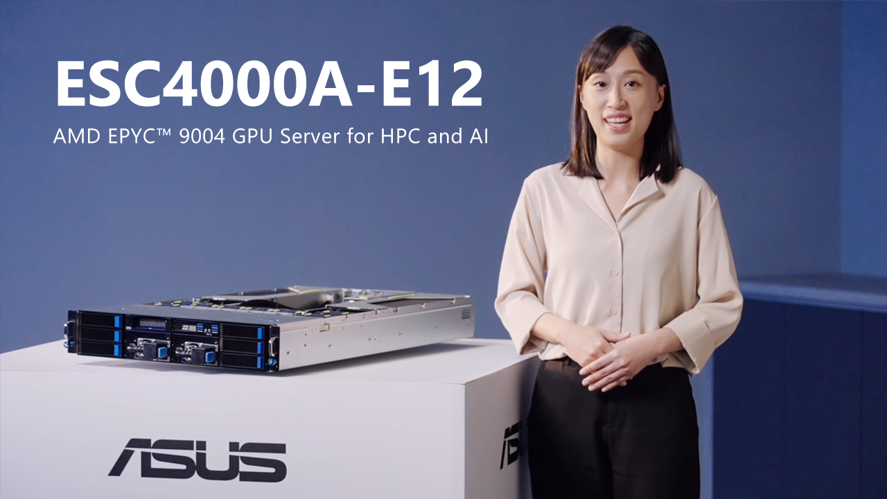 ASUS ESC4000A-E12 GPU server product video