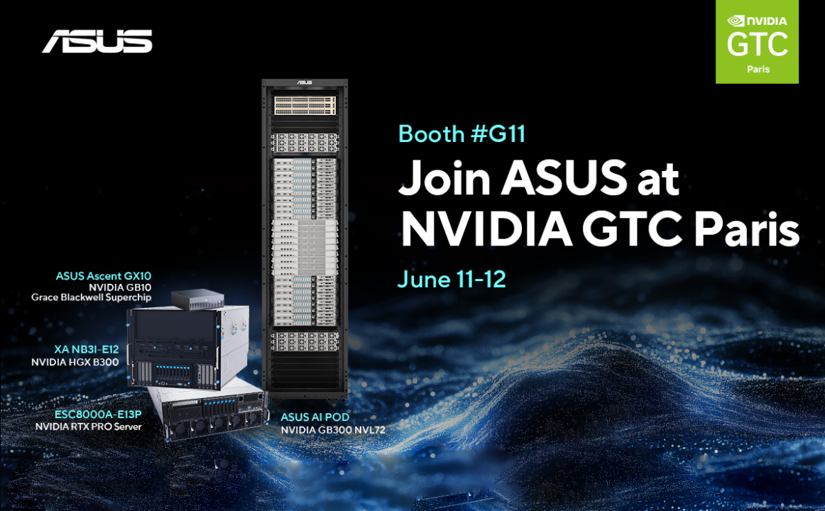 ASUS Announces Key Milestone with Nebius and Showcases NVIDIA GB300 NVL72 System at GTC Paris 2025